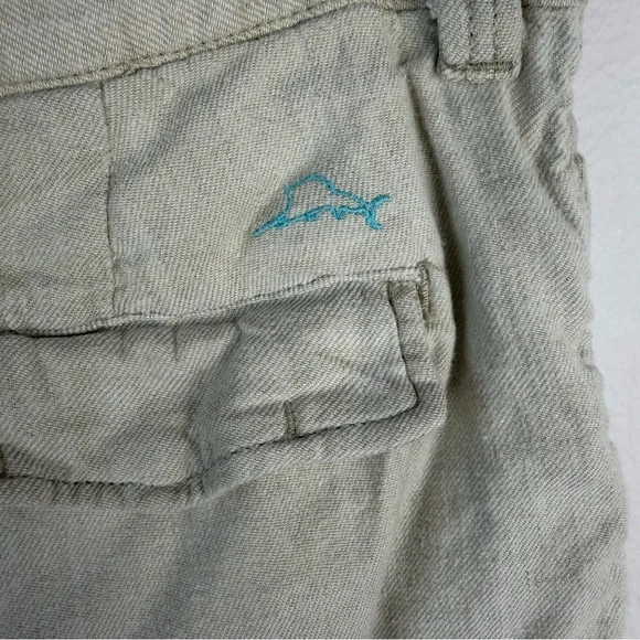 Tommy Bahama Linen Cotton Chino Shorts Light Khaki Size 36 - Picture 4 of 12
